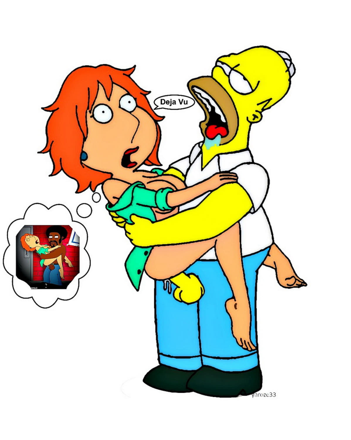 Homer Simpson and Lois Griffin Tits Cum Sex Penis