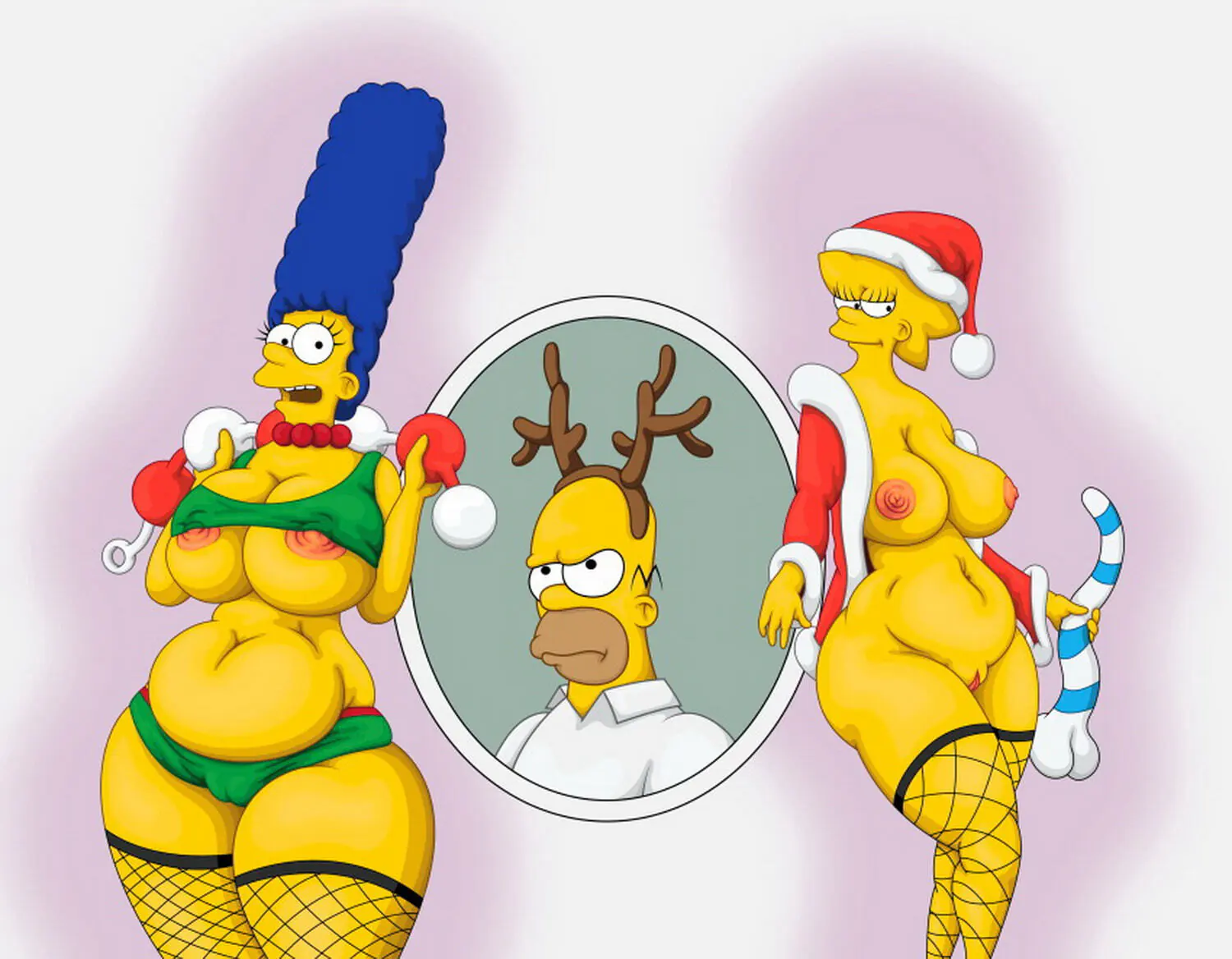 Homer Simpson and Marge Simpson Anal Beads Big Breast Chubby