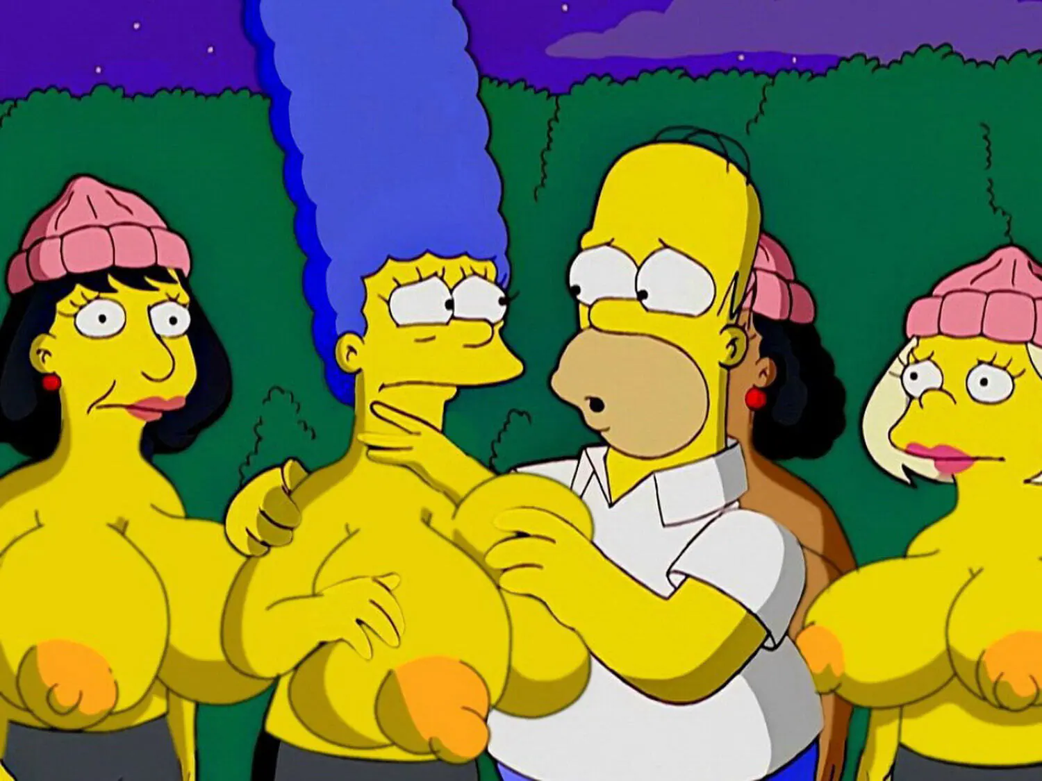 Homer Simpson and Marge Simpson Futa On Male Futanari Anal Sex Penis