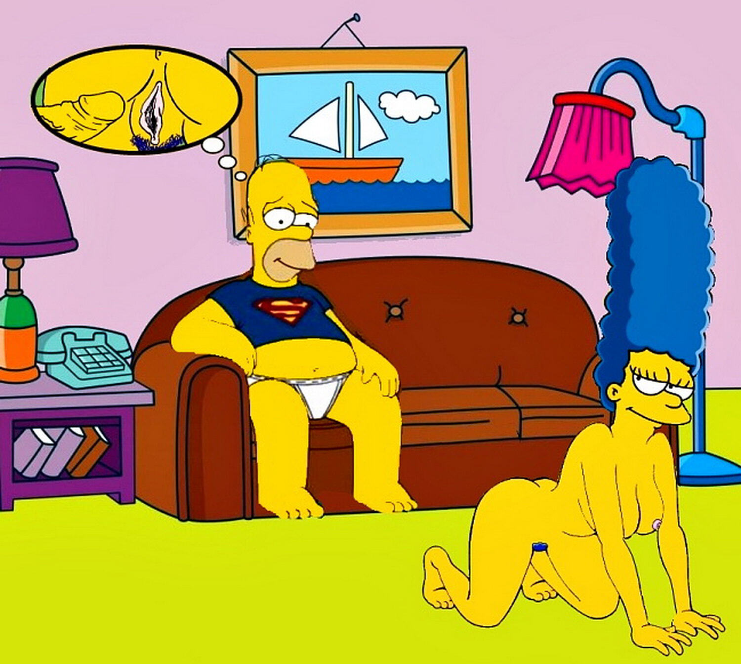 Homer Simpson and Marge Simpson Hentai XXX R34