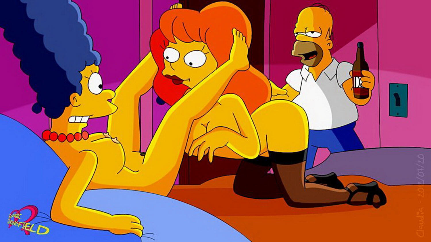 Homer <b>Simpson</b> and Marge <b>Simpson</b> Tits Erect Nipples Nipples Nude.