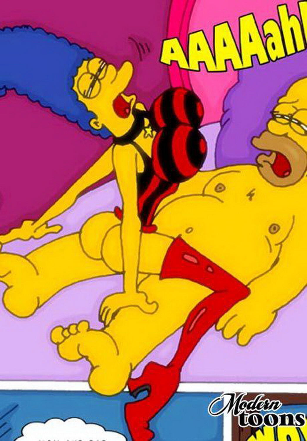 Homer Simpson and Marge Simpson XXX Hentai Art