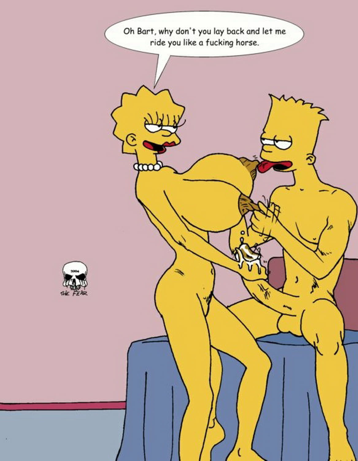 Lisa Simpson and Bart Simpson Penis Tits Handjob Big Breast