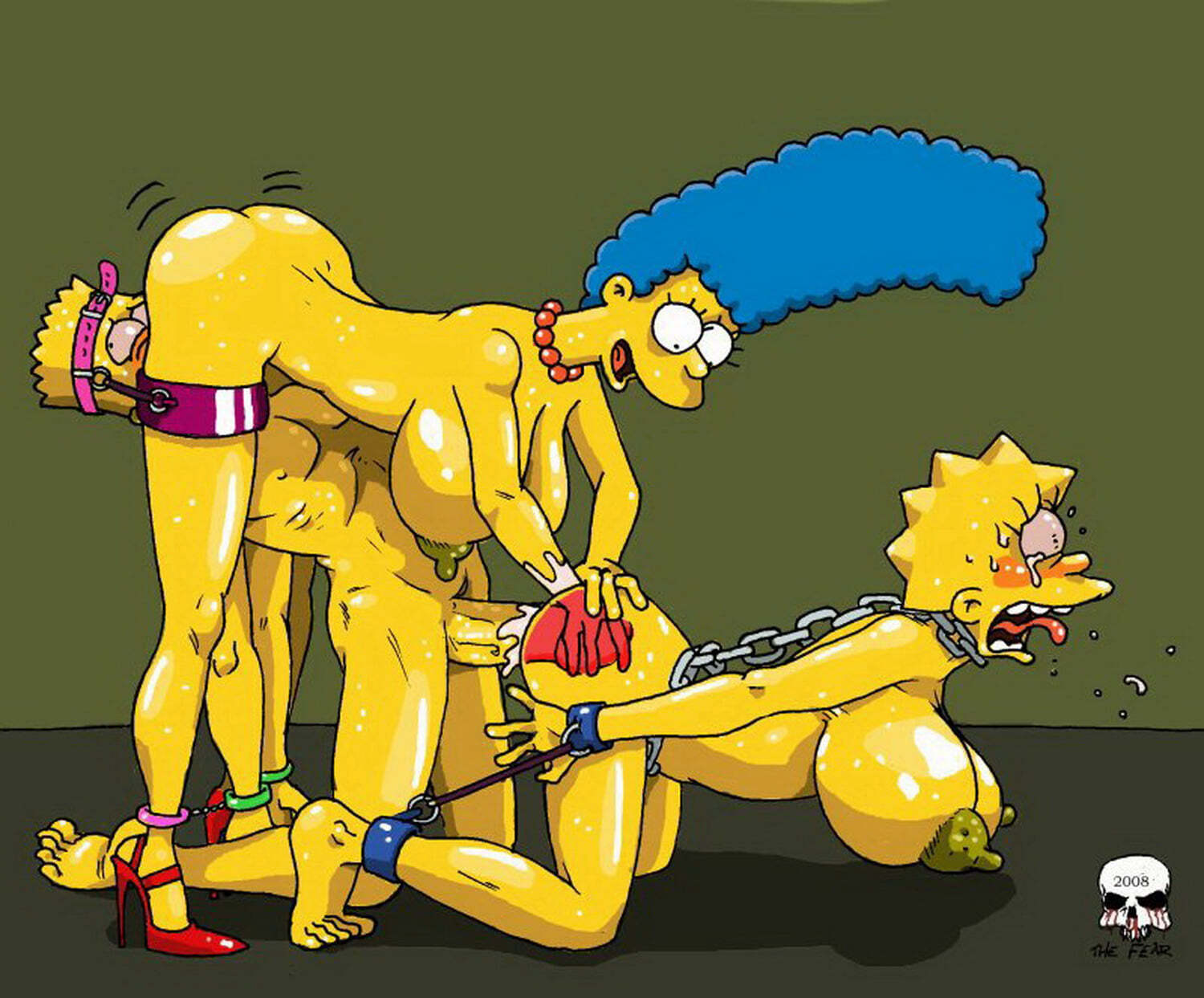 Lisa Simpson and Marge Simpson Bondage Femdom.