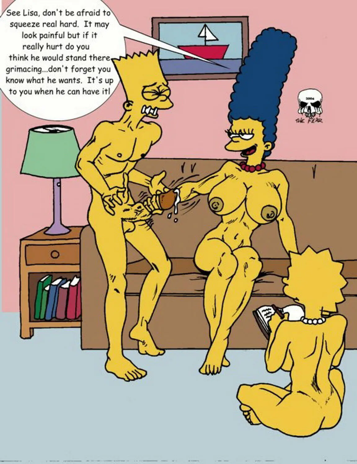 Lisa Simpson and Marge Simpson Handjob Cum Penis Tits Nude Femdom