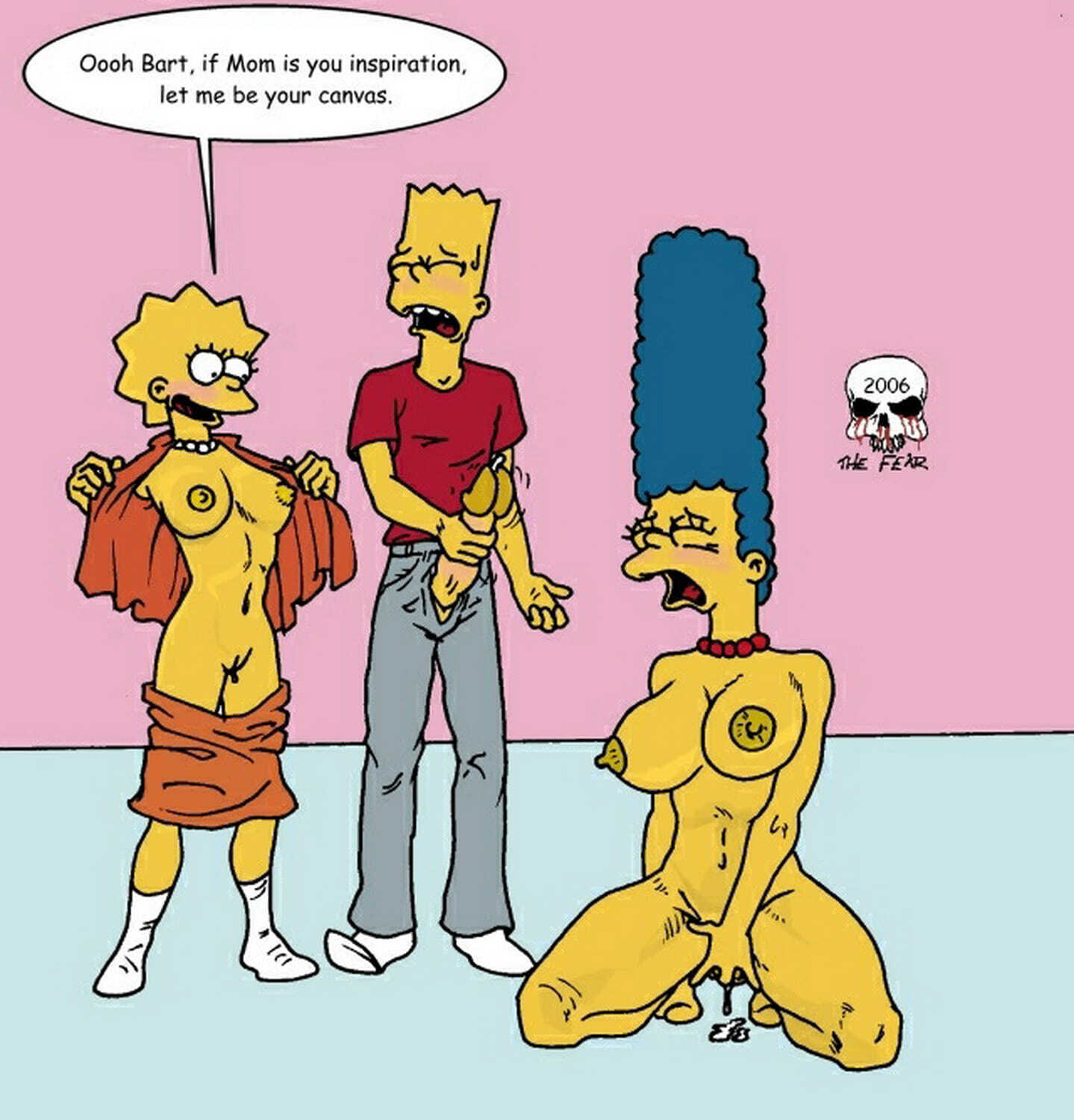 Simpsons characters naked