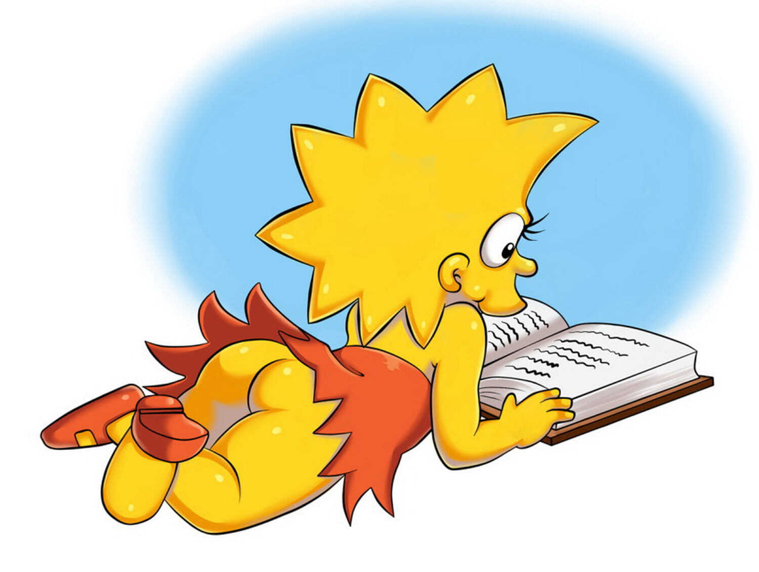 Lisa Simpson Solo Blonde No Panties Upskirt