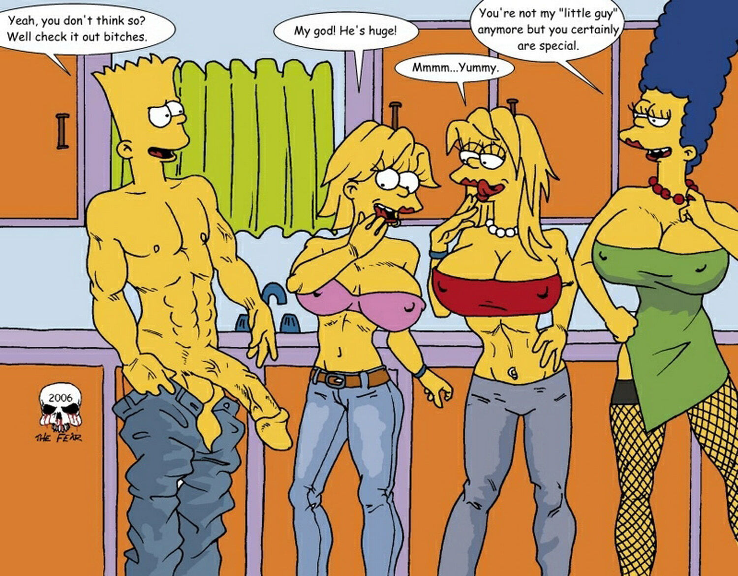 Maggie Simpson and Bart Simpson Tits Penis