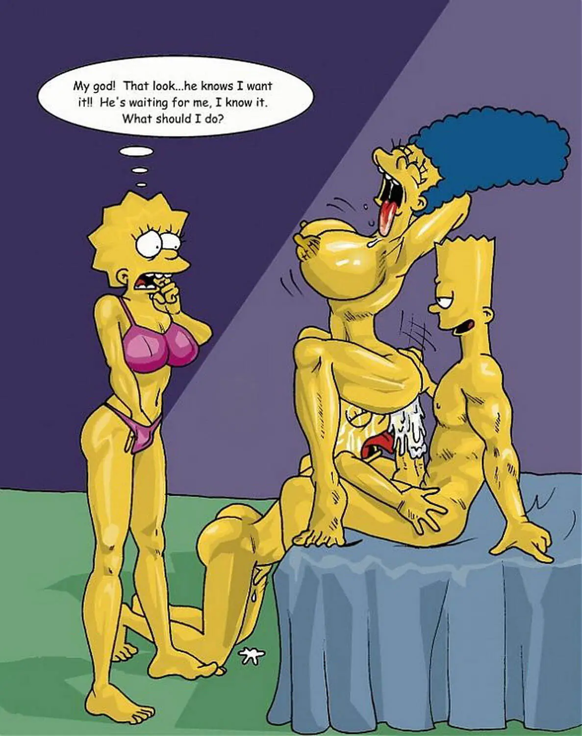 Maggie Simpson and Lisa Simpson Masturbation Panties Cum Inside Cum
