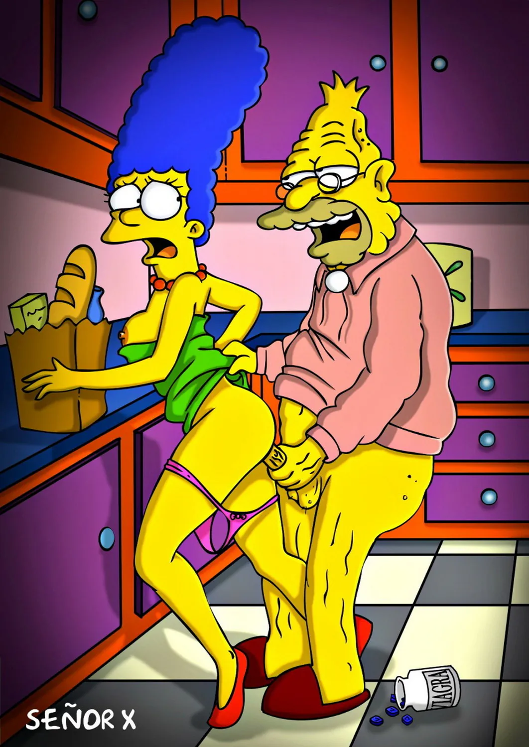 Marge Simpson Anal Sex Nipples Penis Tits