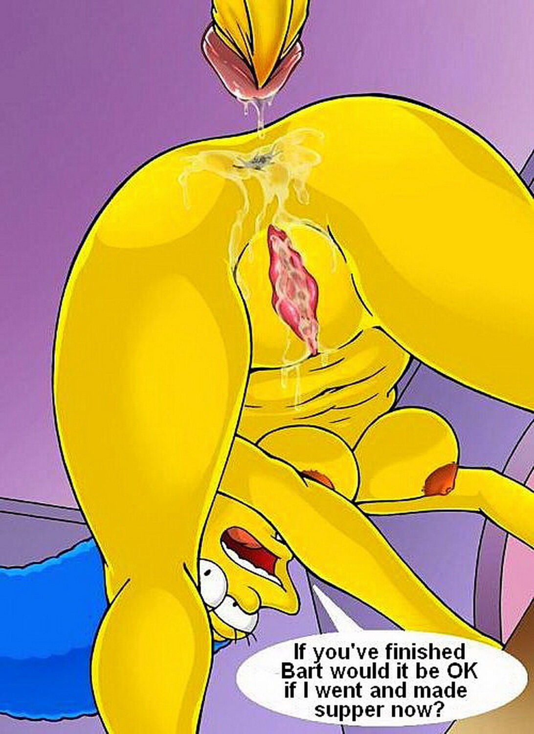 Marge Simpson and Bart Simpson Anal Sex