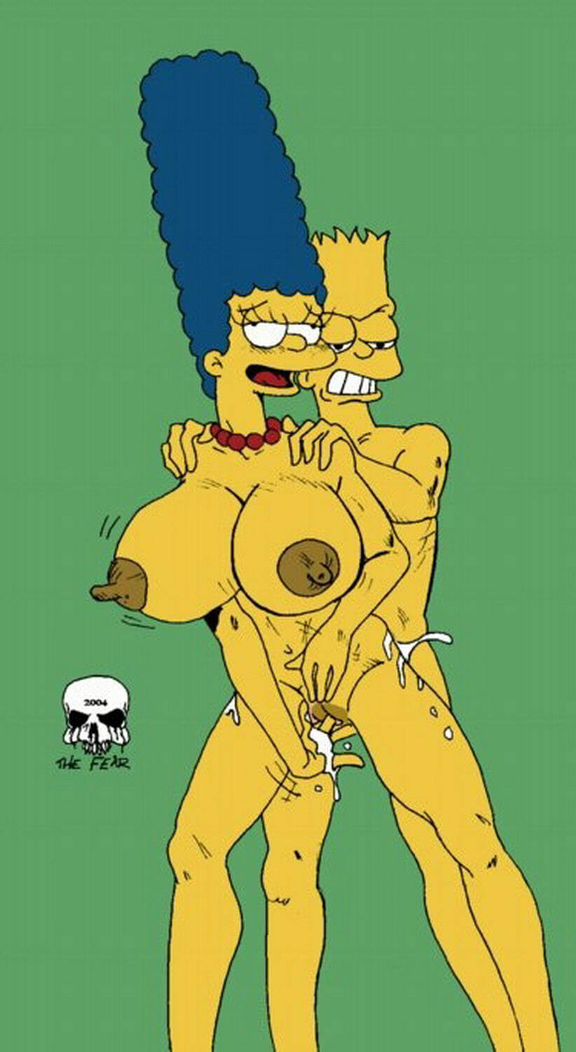 Marge Simpson and Bart Simpson Cum Nude Tits Big Breast Pussy