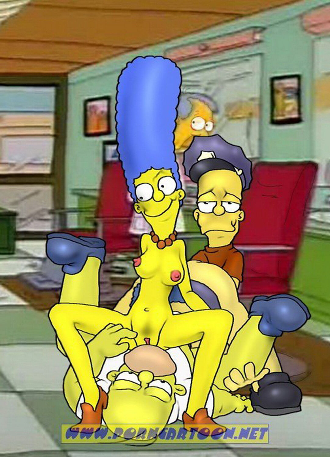 Marge Simpson and Bart Simpson Hentai XXX Drawing