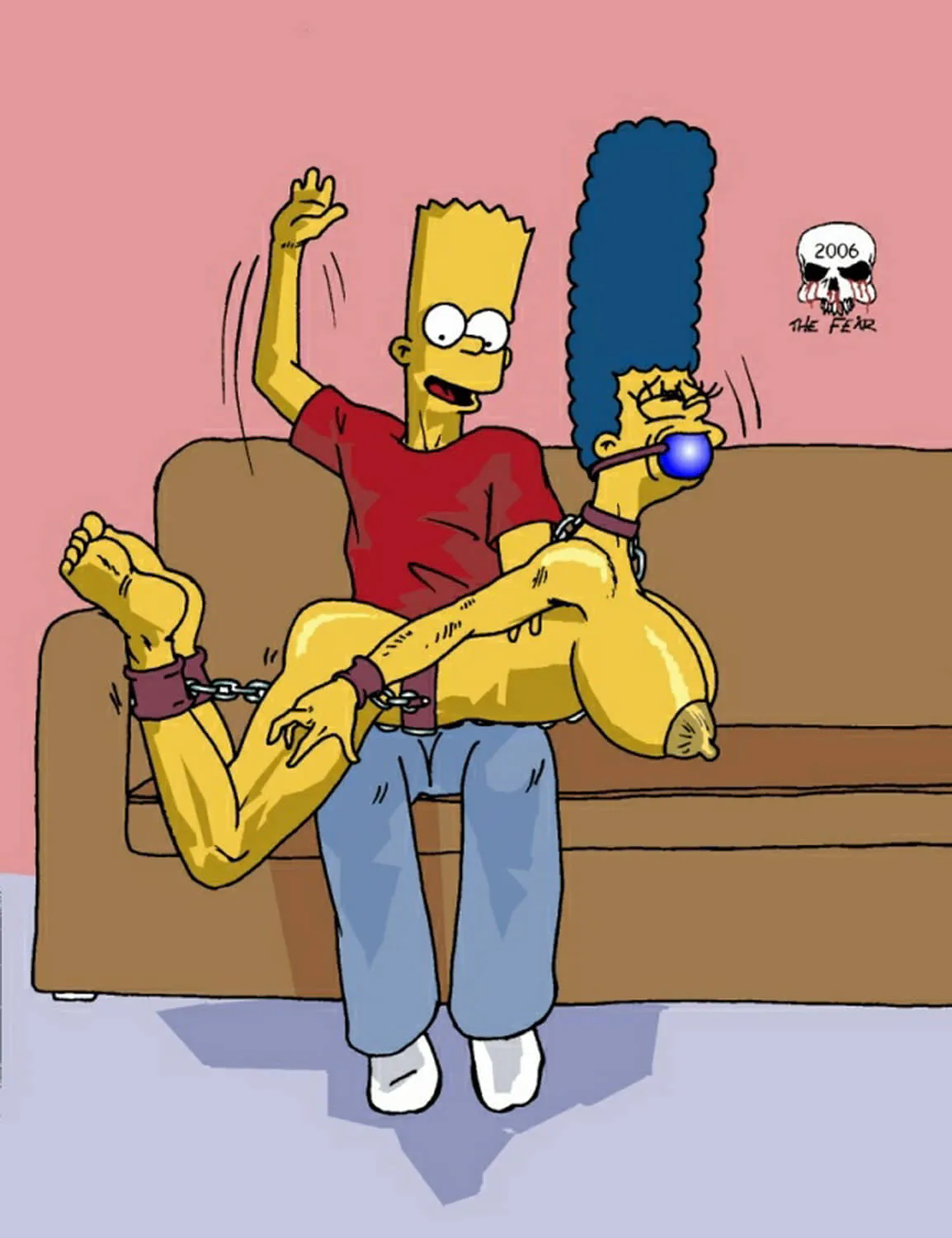 Marge Simpson and Bart Simpson Hentai XXX Horny