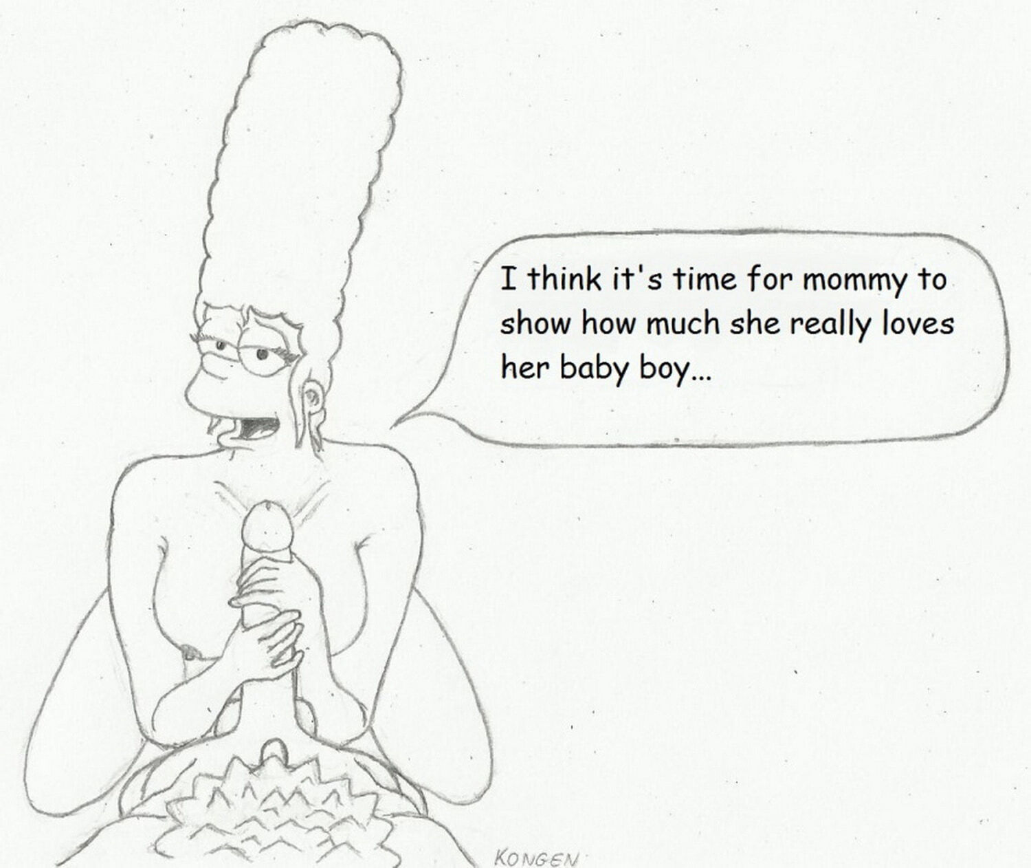 Marge Simpson and Bart Simpson Oral Milf