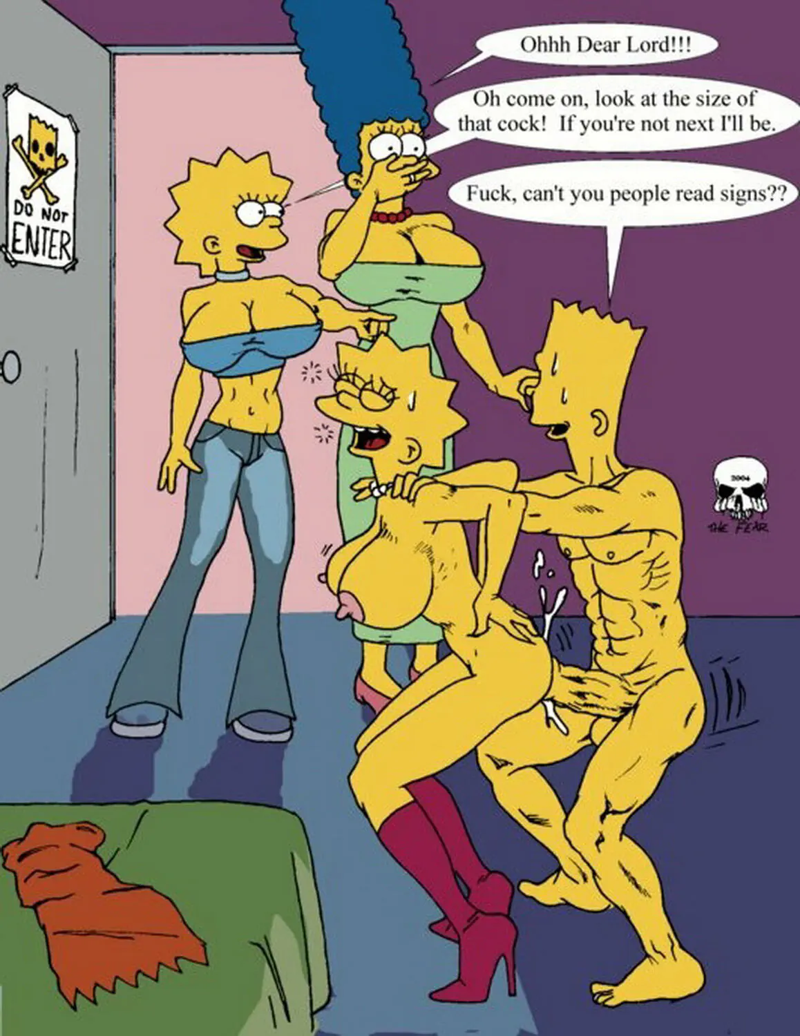 Marge Simpson and Bart Simpson Penis Nude Tits