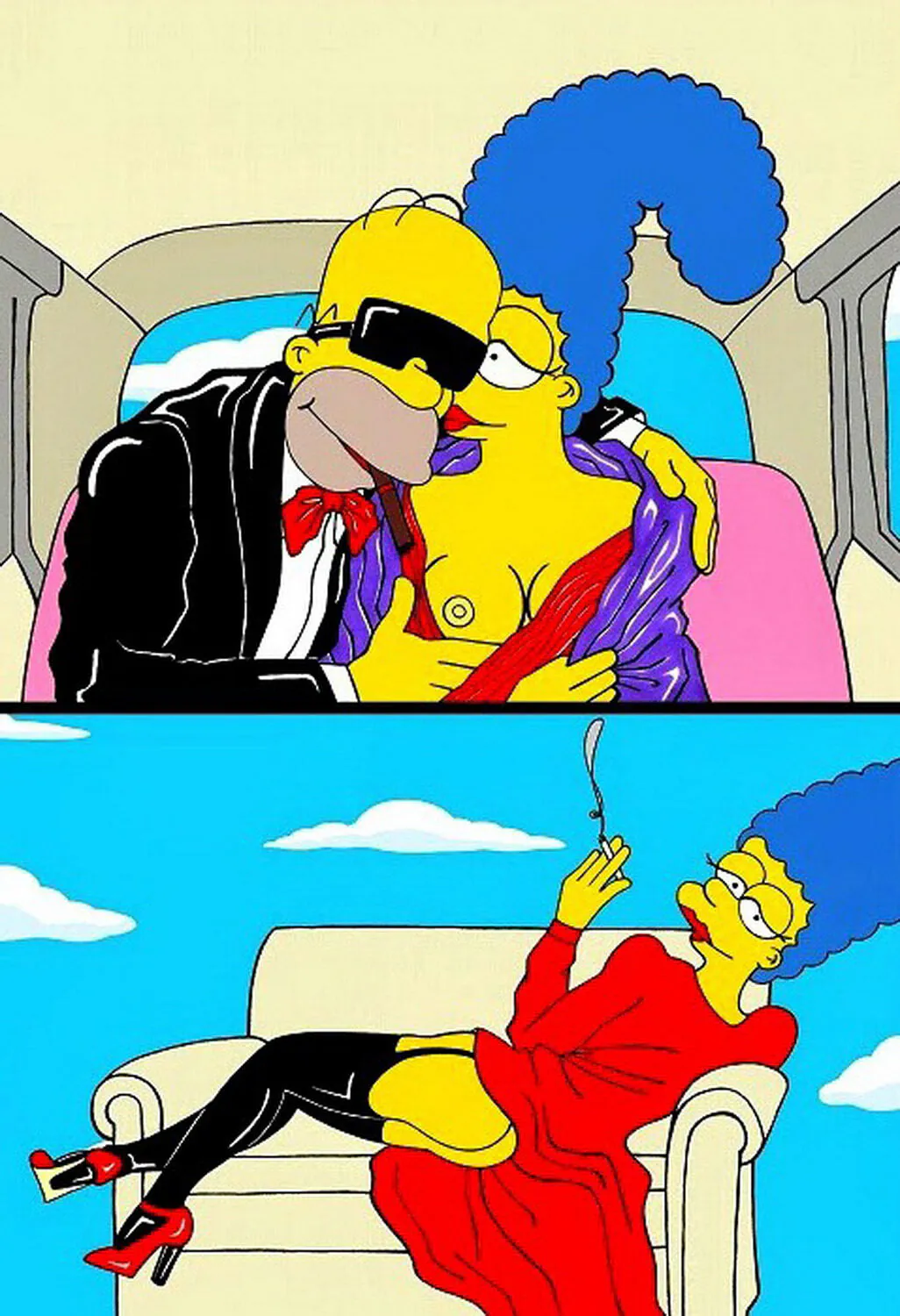 Marge Simpson and Homer Simpson Hentai XXX Parody Adult