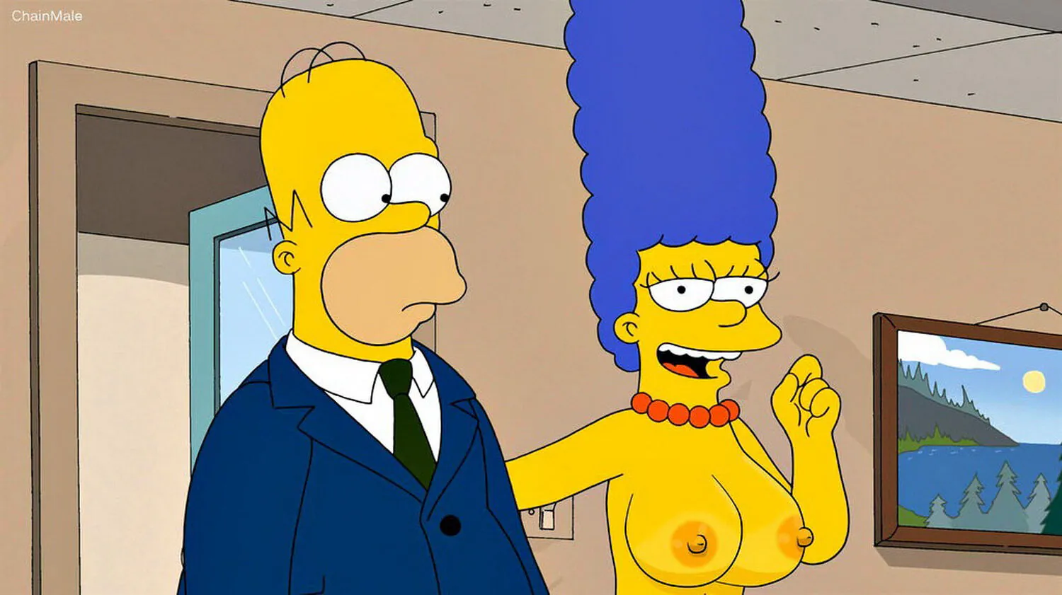 Marge Simpson and Homer Simpson Hentai XXX Pics