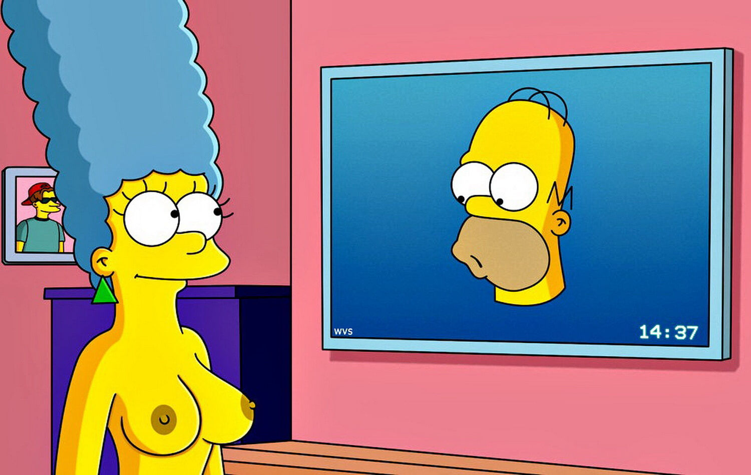 Marge Simpson and Homer Simpson Nipples Tits