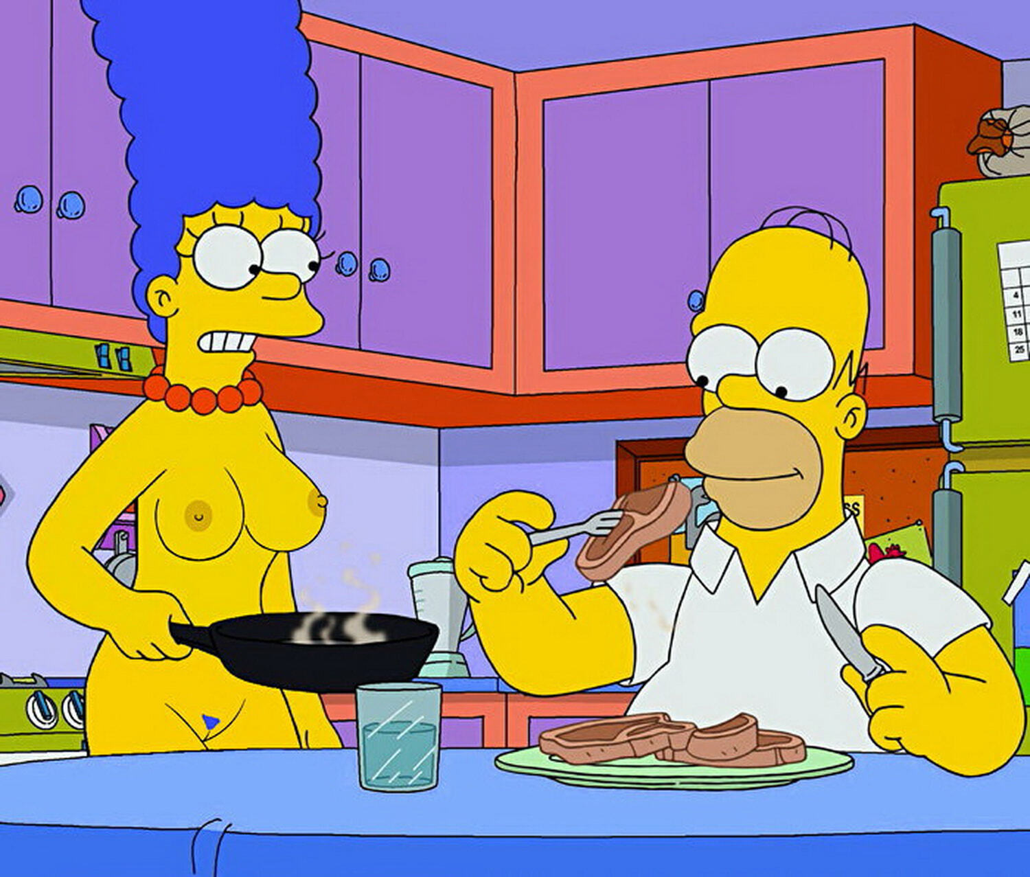 Marge Simpson and Homer Simpson Nude Nipples Tits Pussy