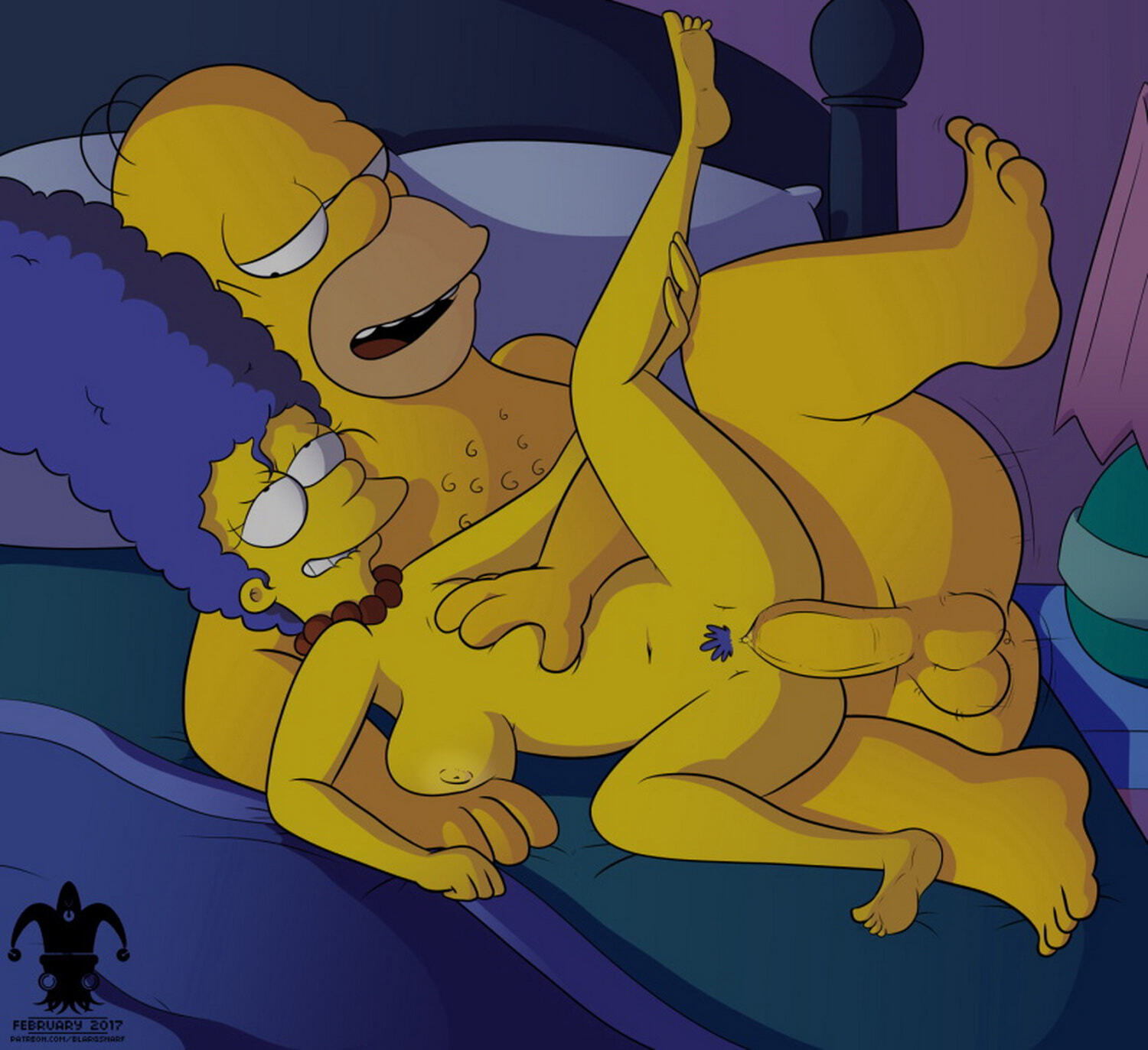 Marge Simpson and Homer Simpson Penis Nude Pussy Hair