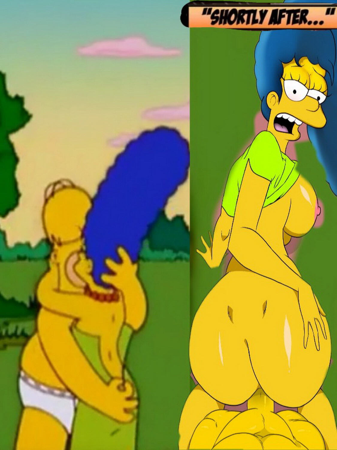 Marge Simpson and Homer Simpson Vagina Milf Fuck