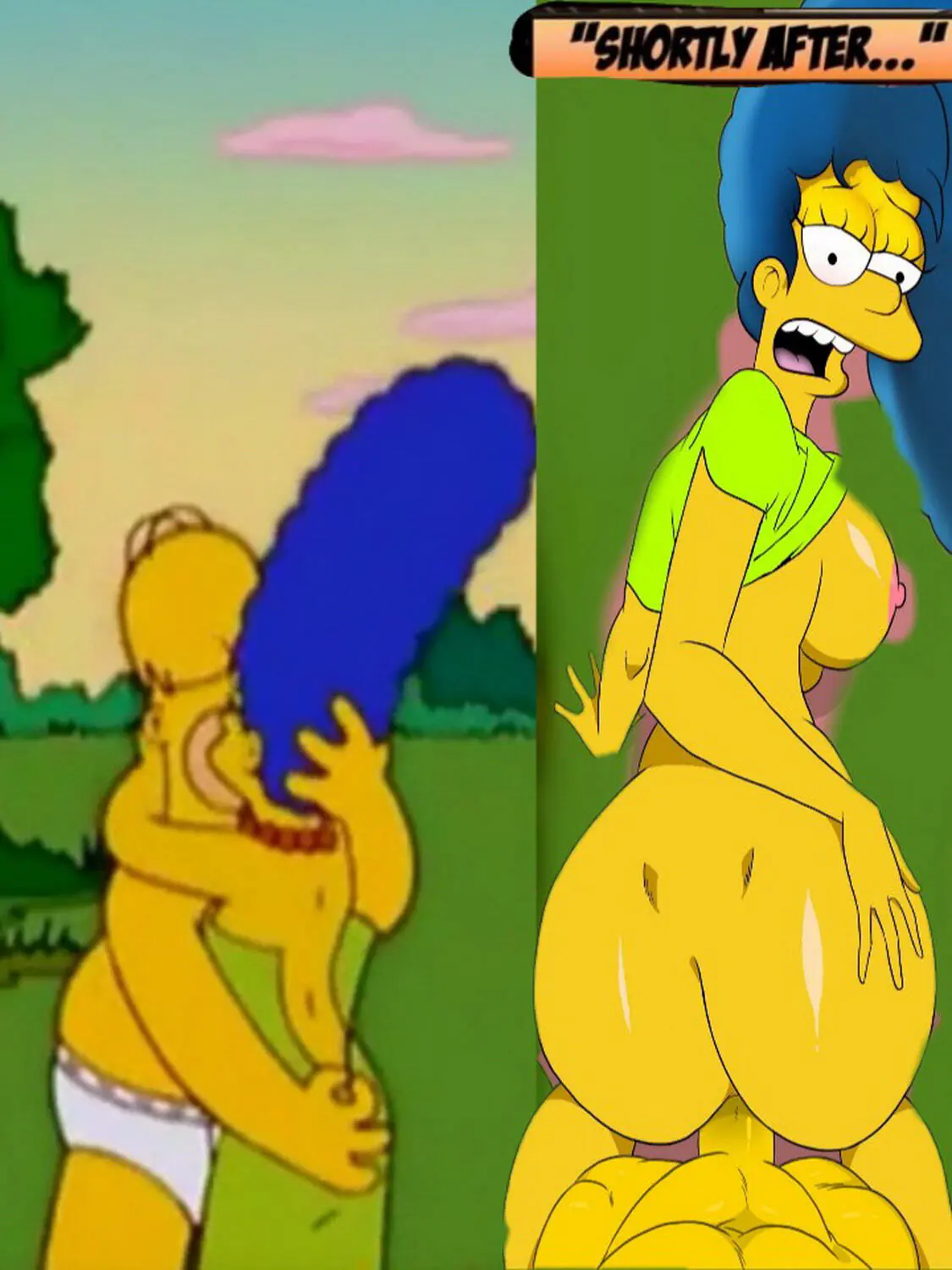 Marge Simpson and Homer Simpson Vagina Milf Fuck