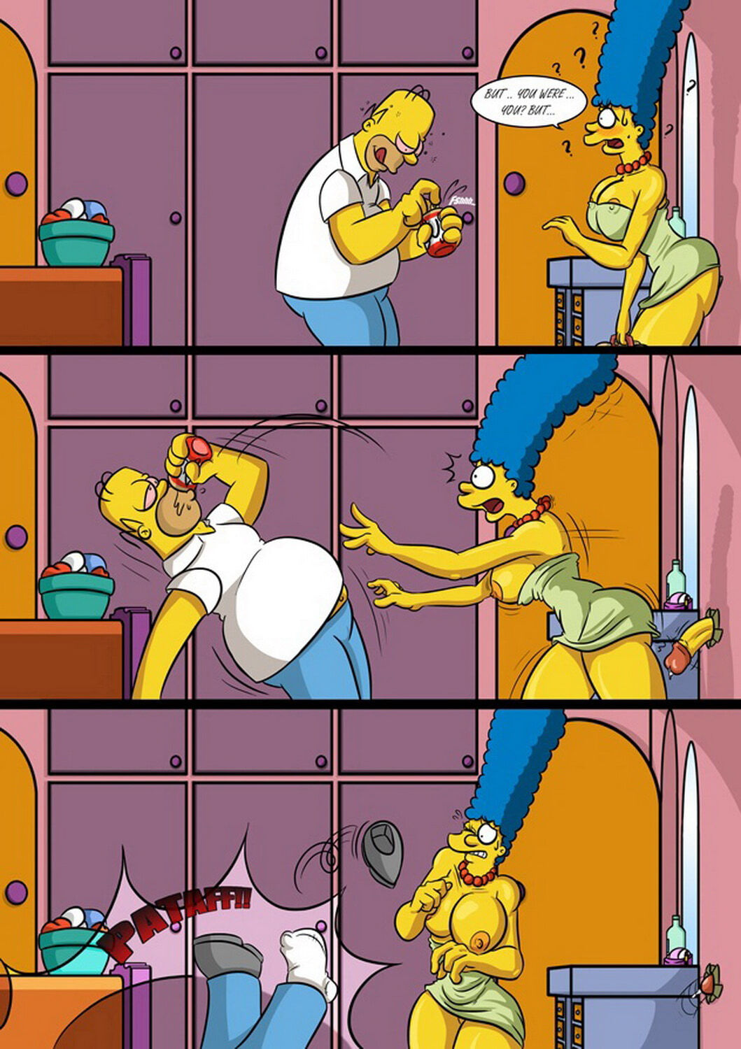 Marge Simpson and Homer Simpson XXX Hentai Horny Pics