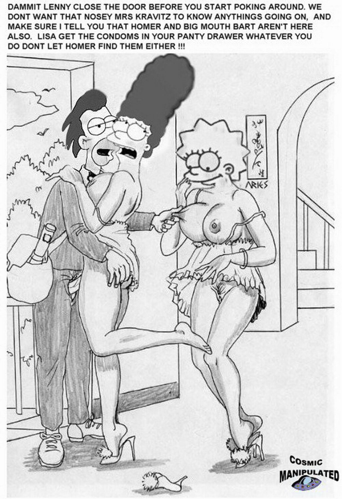 Marge Simpson and Lenny Leonard Hentai XXX Parody < Your Cartoon Porn