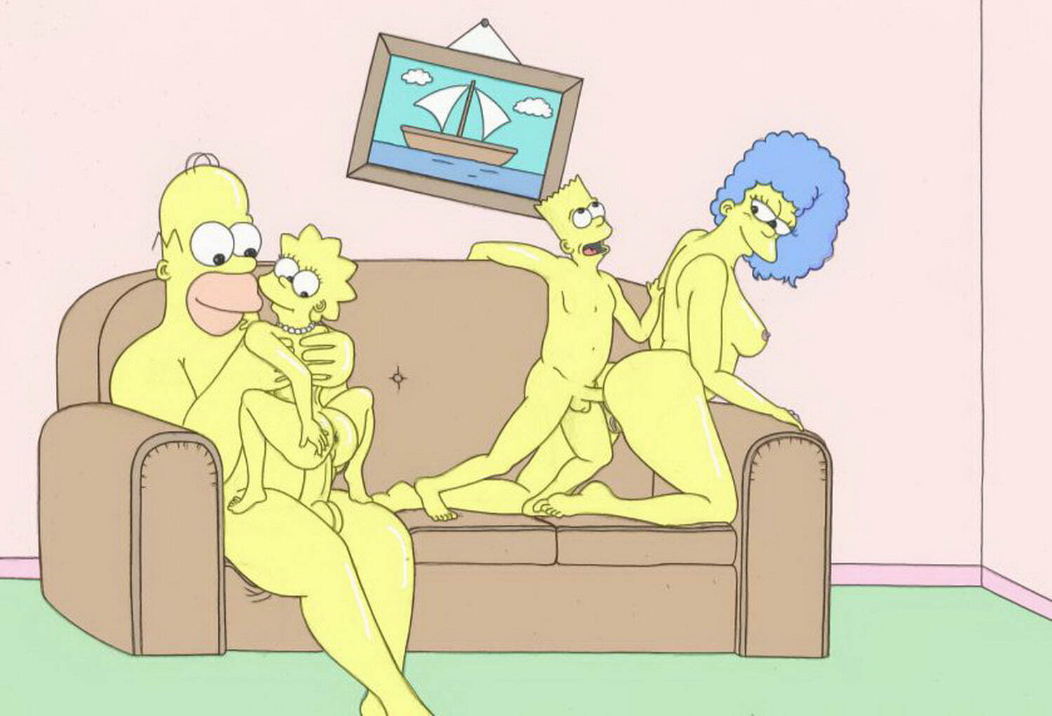 Marge Simpson and Lisa Simpson Anal Sex Tits Nude Penis Cowgirl