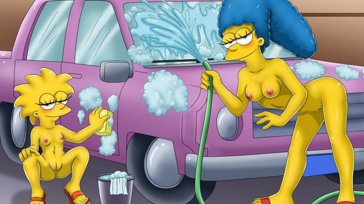 Marge Simpson and Lisa Simpson Female Only Nipples Nude Blonde Wet < Your  Cartoon Porn