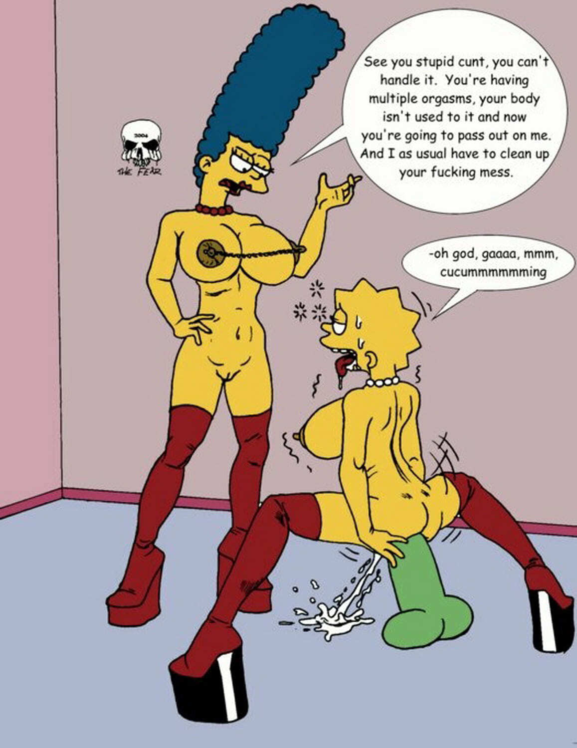 Marge Simpson and Lisa Simpson Hentai XXX Natural