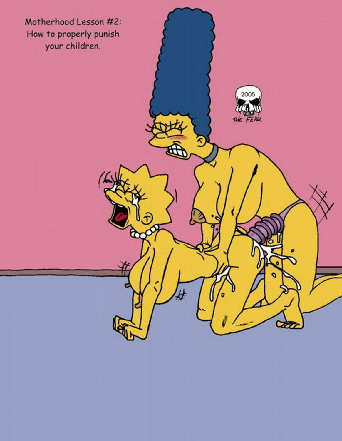 Marge Simpson and Lisa Simpson Strap On Tits Rough Squirting Nude