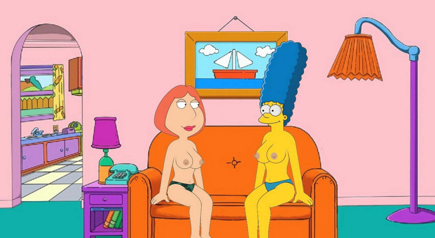 Porn Lois Griffin Underwear - Marge Simpson and Lois Griffin Panties > Your Cartoon Porn