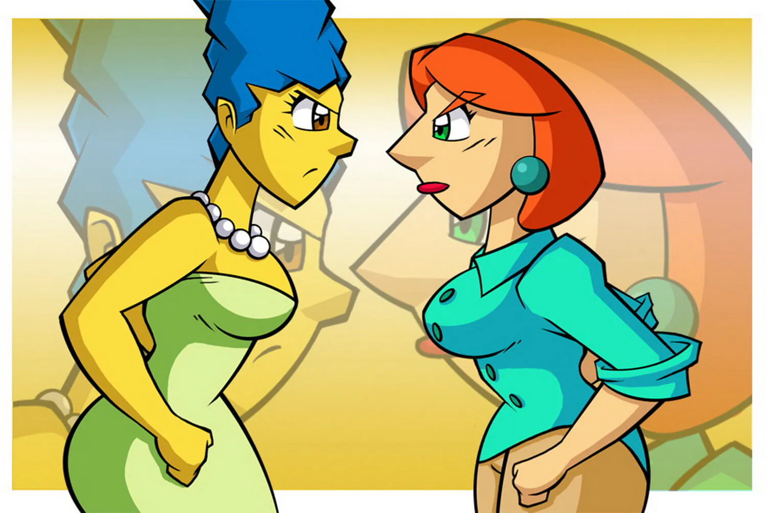 Marge Simpson and Lois Griffin Tits