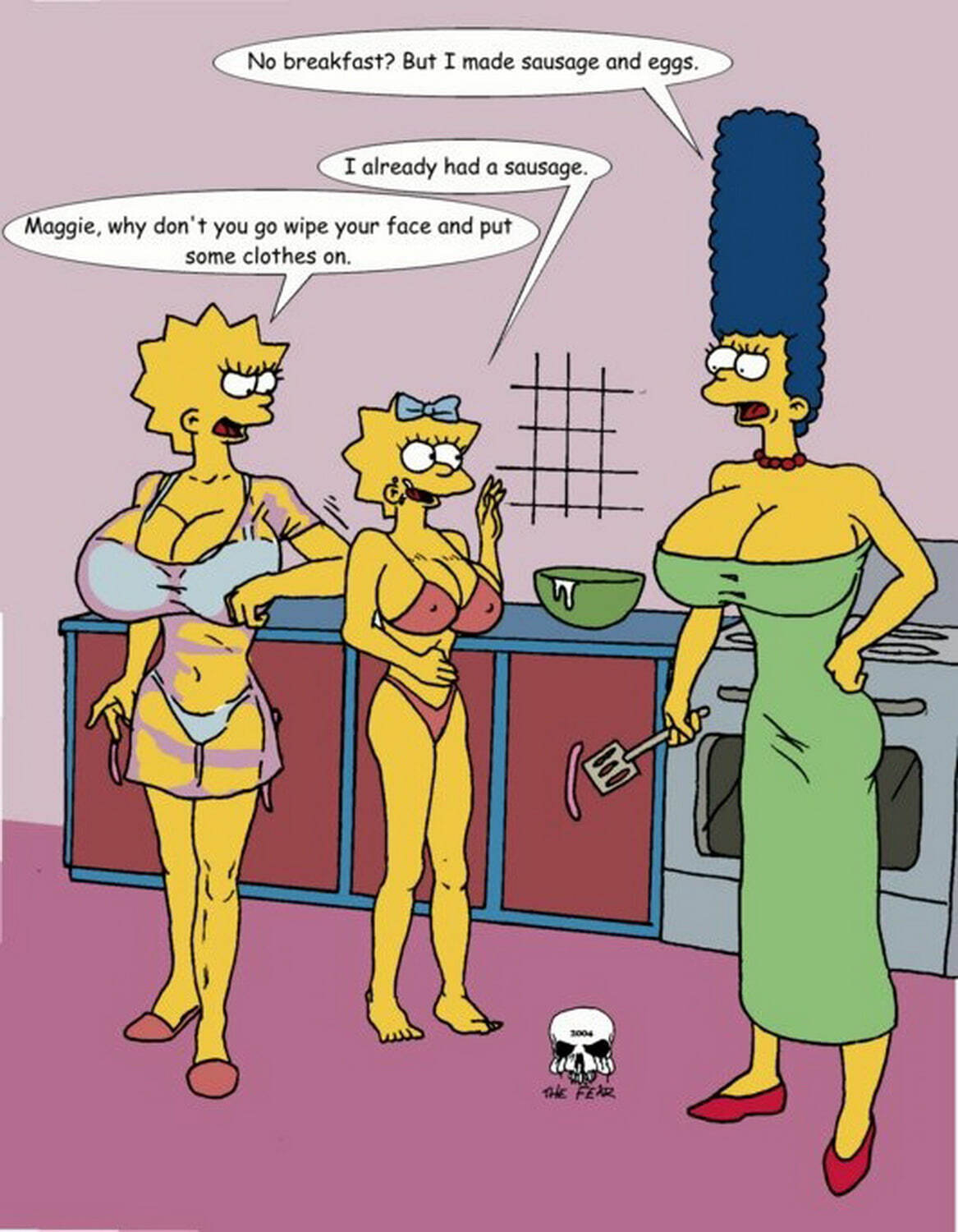 Marge Simpson and Maggie Simpson XXX Hentai Drawing