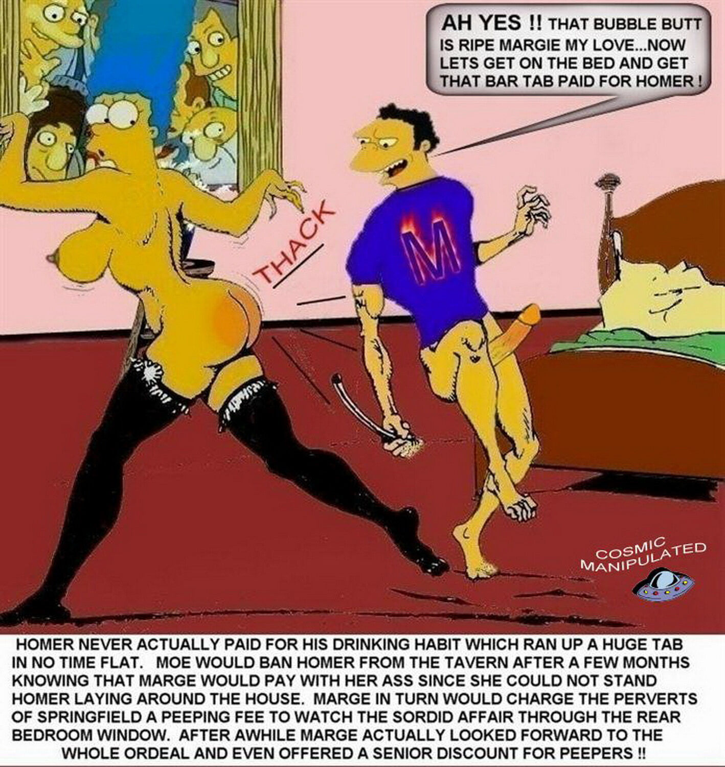 Marge Simpson and Moe Szyslak Hentai XXX Free