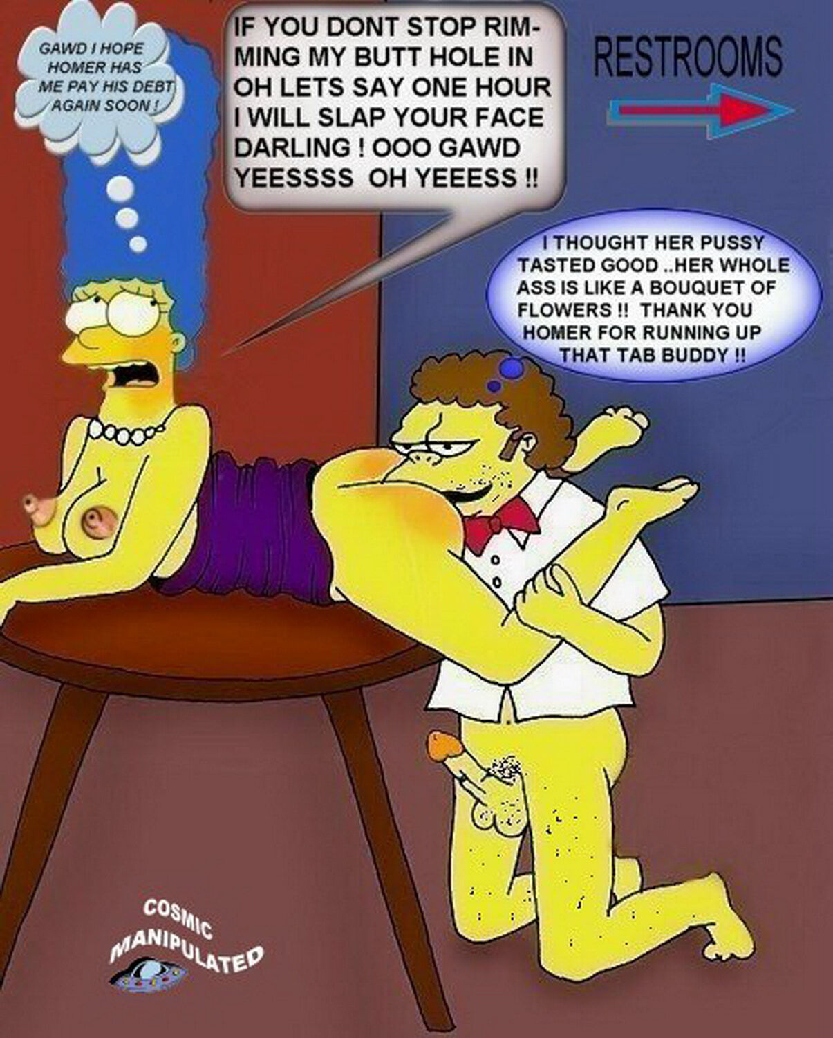 Marge Simpson and Moe Szyslak Hentai XXX Gorgeous