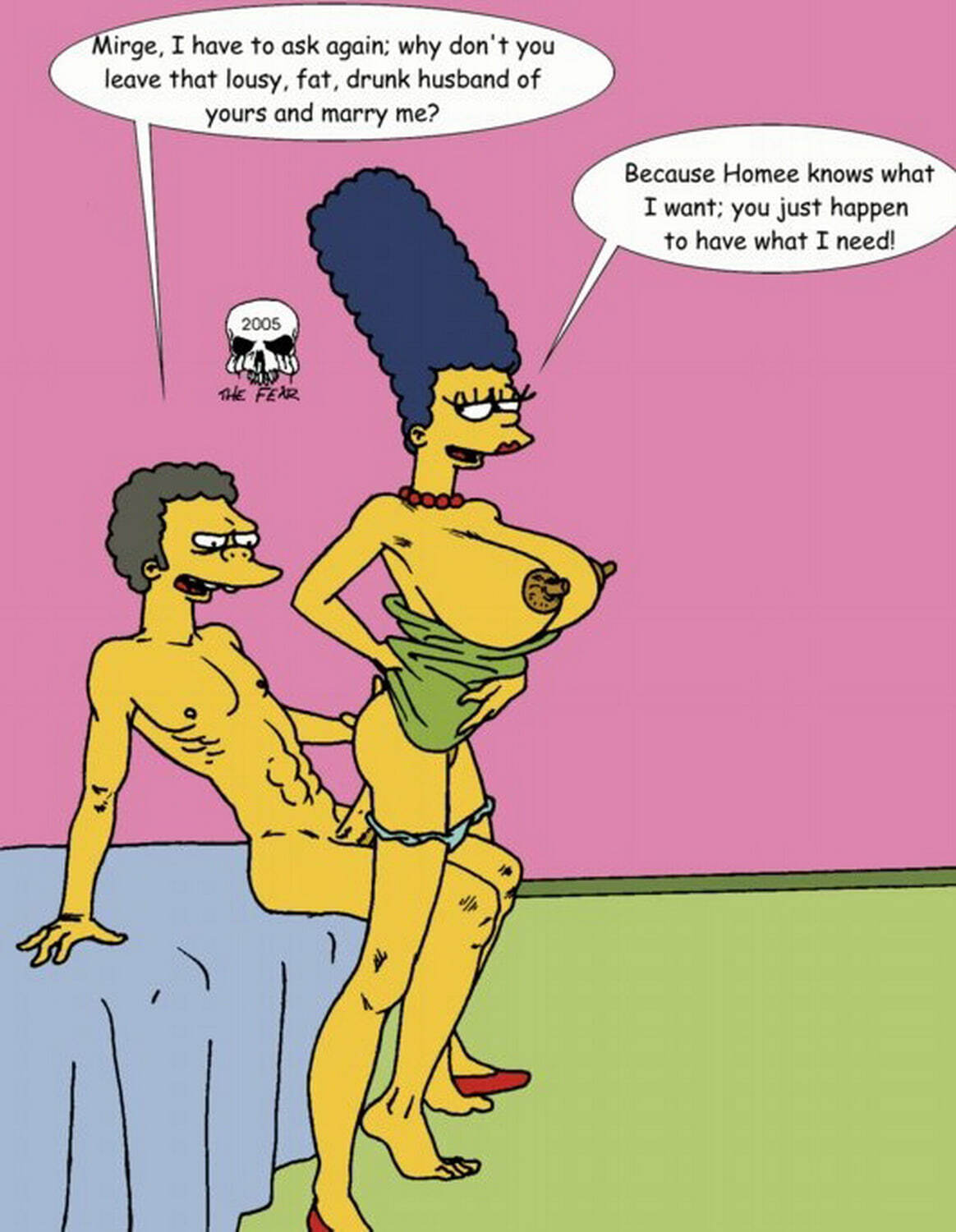 Marge Simpson and Moe Szyslak Hentai XXX Toon Nasty