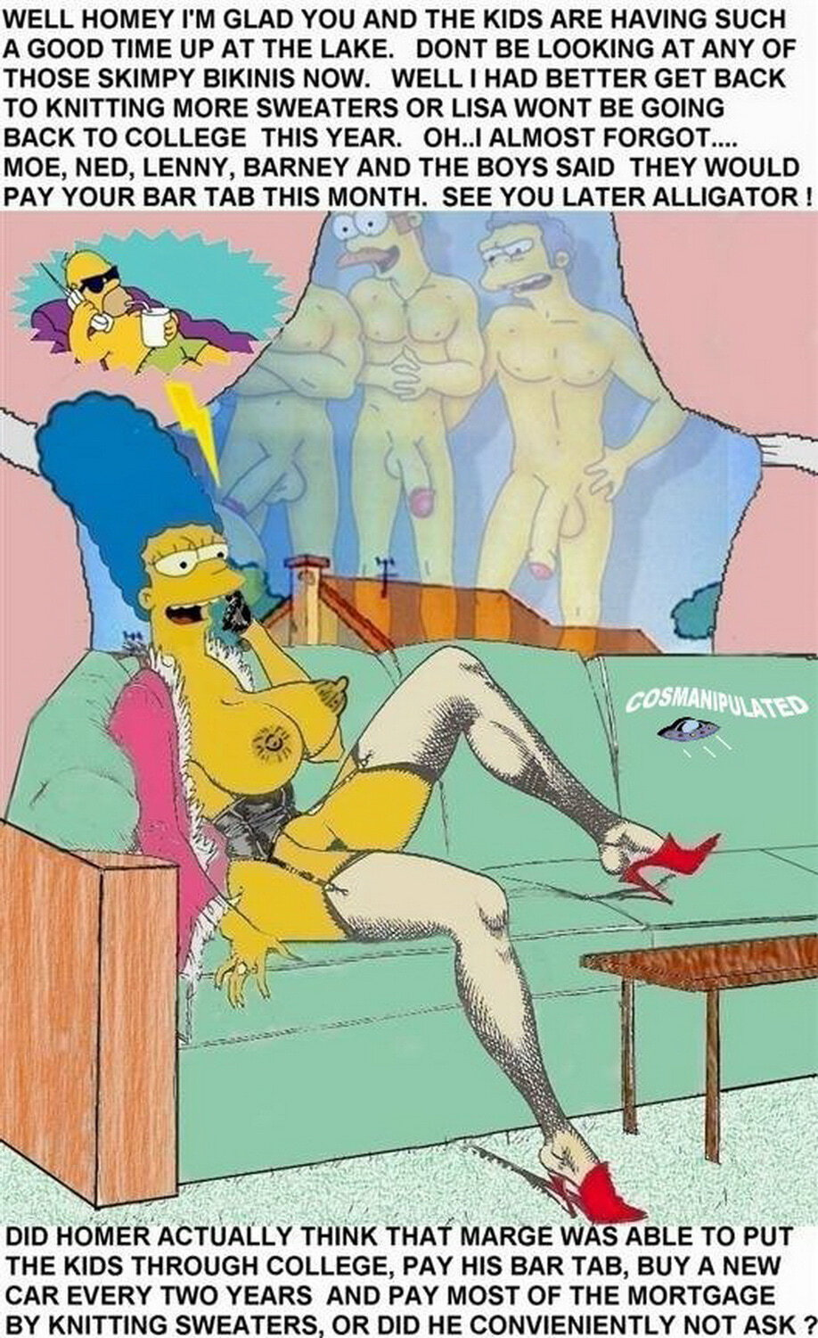 Marge Simpson and Moe Szyslak XXX Hentai Pics