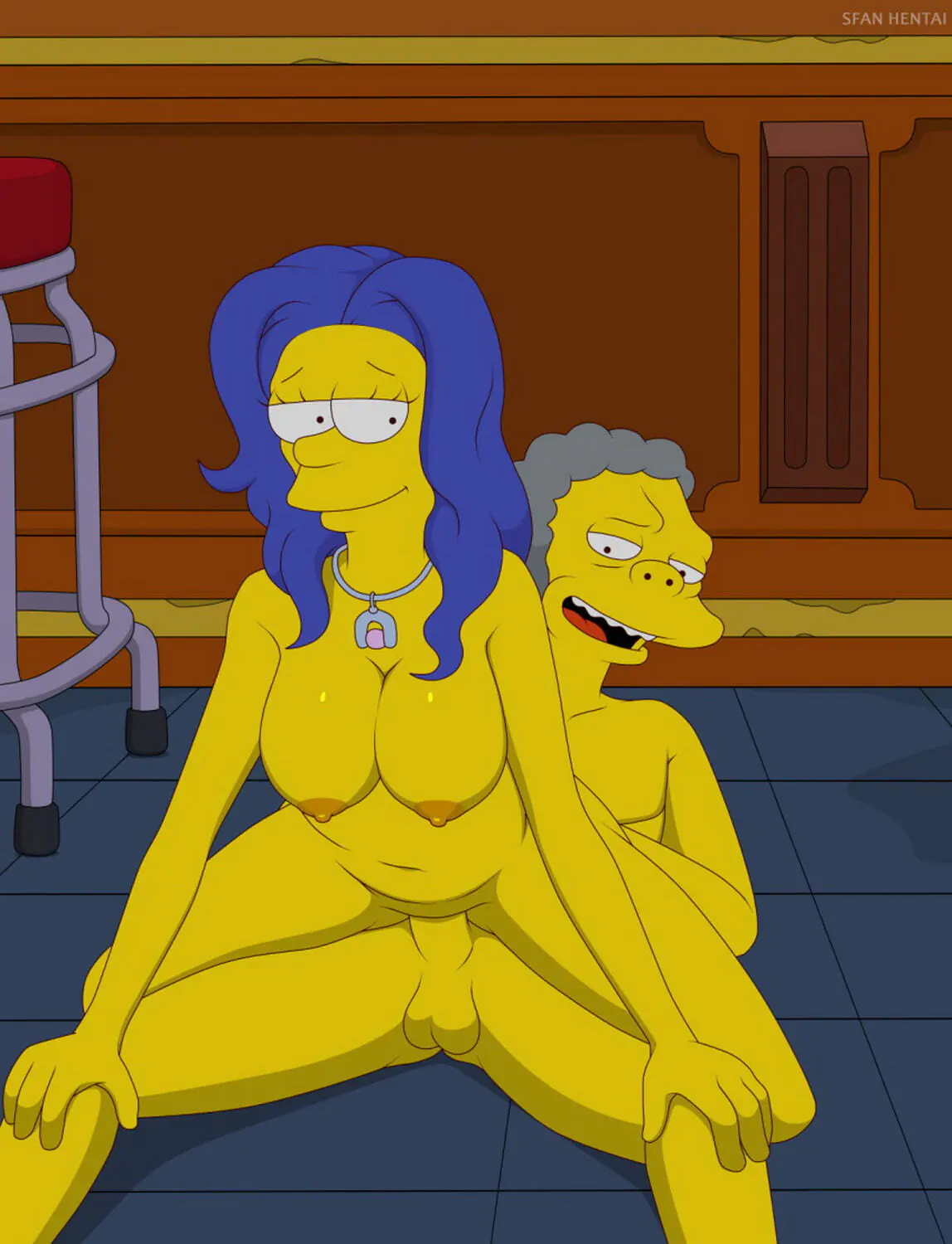 Marge Simpson and Moe Szyslak XXX Hentai