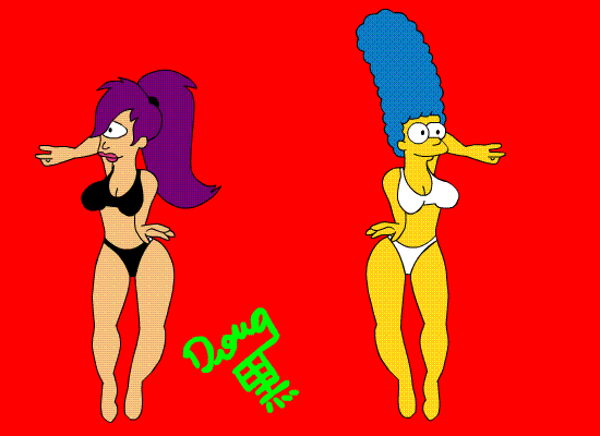 Doug Funny Porn - Marge Simpson and Turanga Leela Gif > Your Cartoon Porn