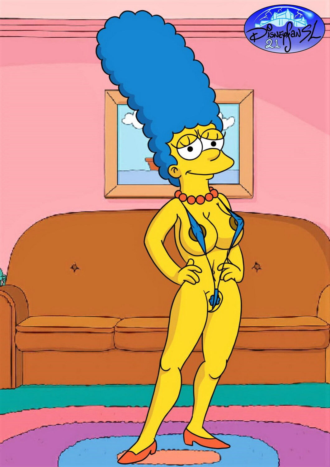 Marge Simpson Erect Nipples Tits Pubic Hair