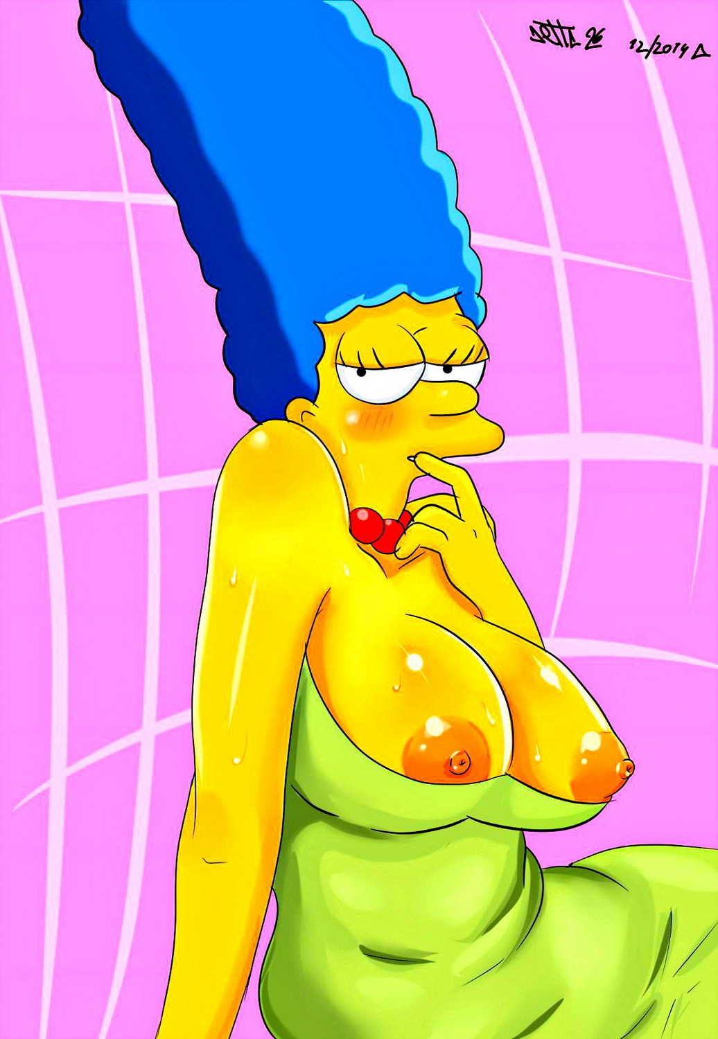 Marge Simpson Female Only Tits Nipples Exposed Breasts