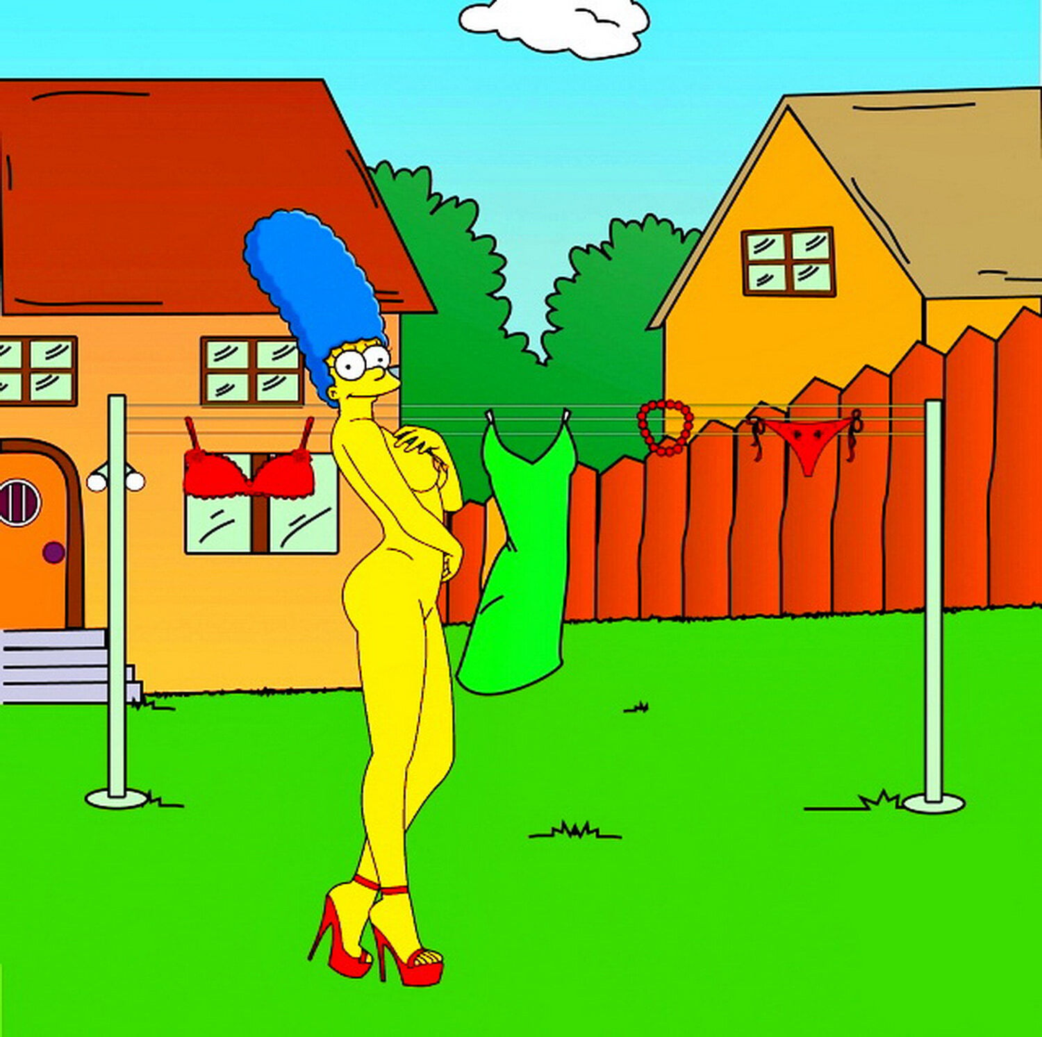 Marge Simpson Heels Tits Nude