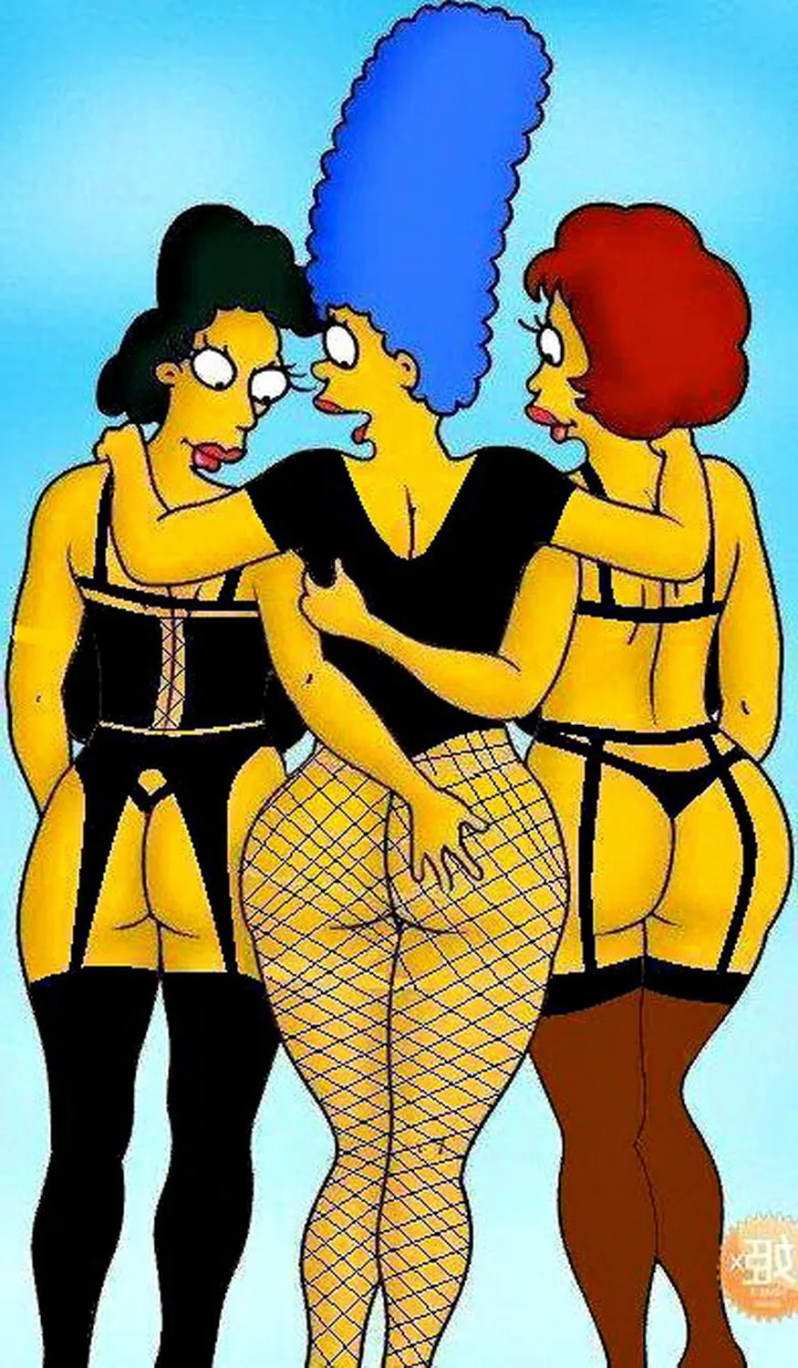 Marge Simpson Legs Fishnet Stockings