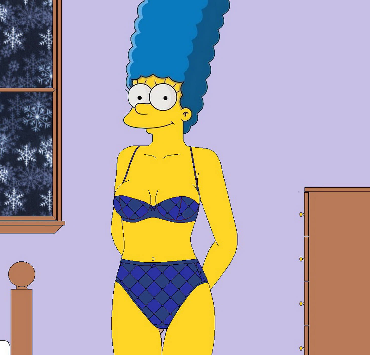 Marge Simpson Milf Mom Underwear Panties Female Only Tits Solo.