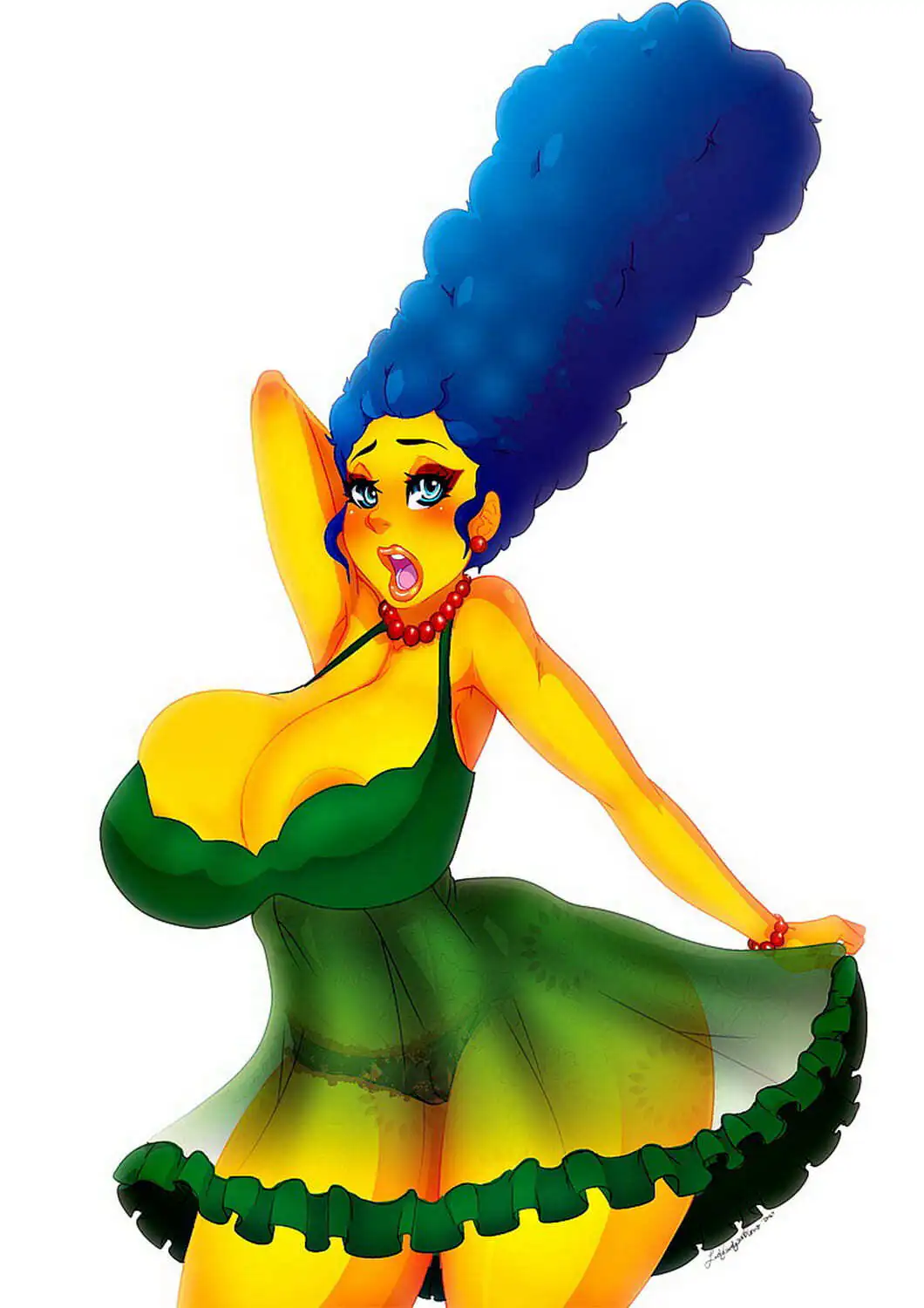 Marge Simpson Nipples Tits Panties Big Breast