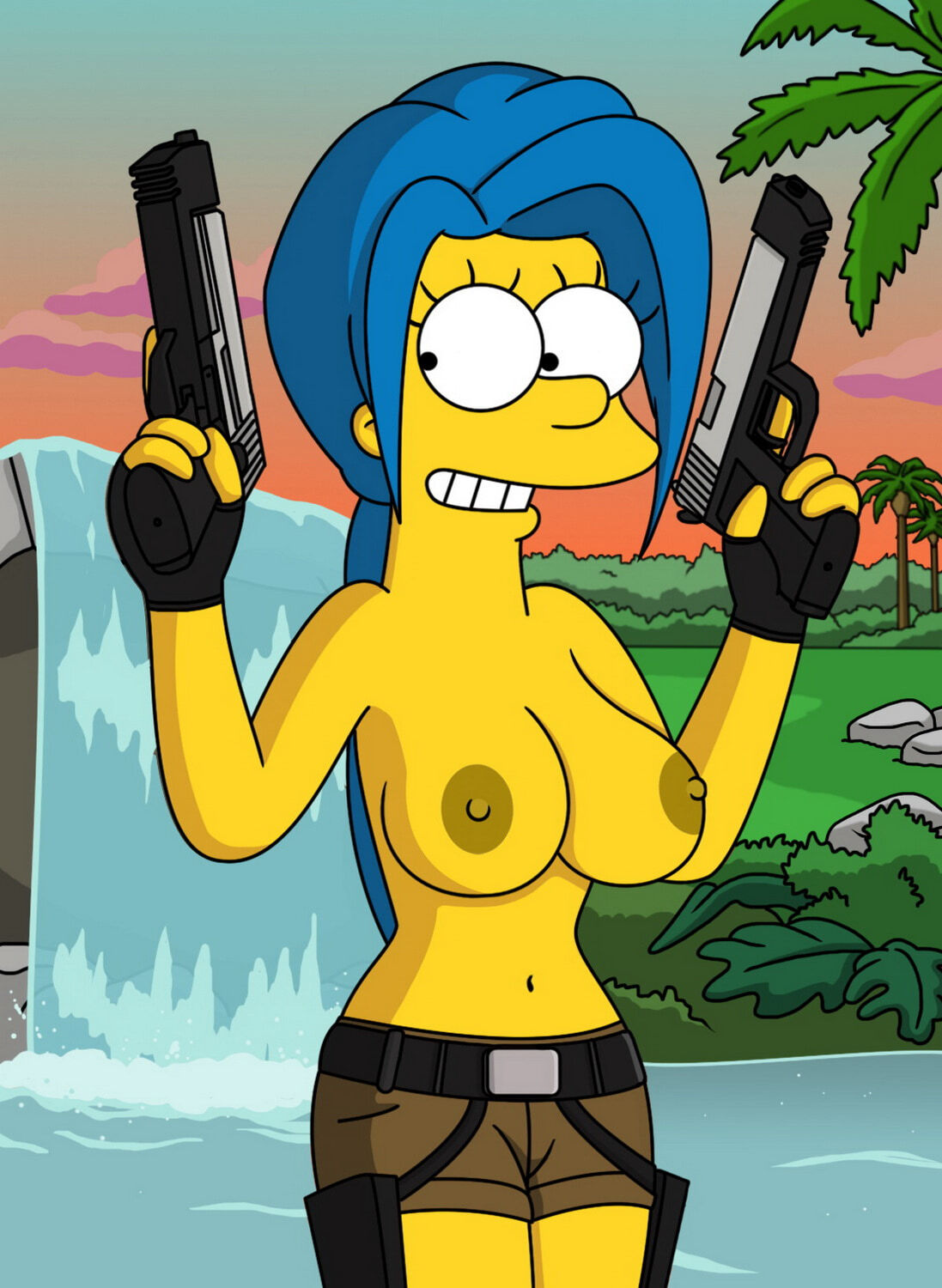 Marge Simpson Nipples Tits Topless