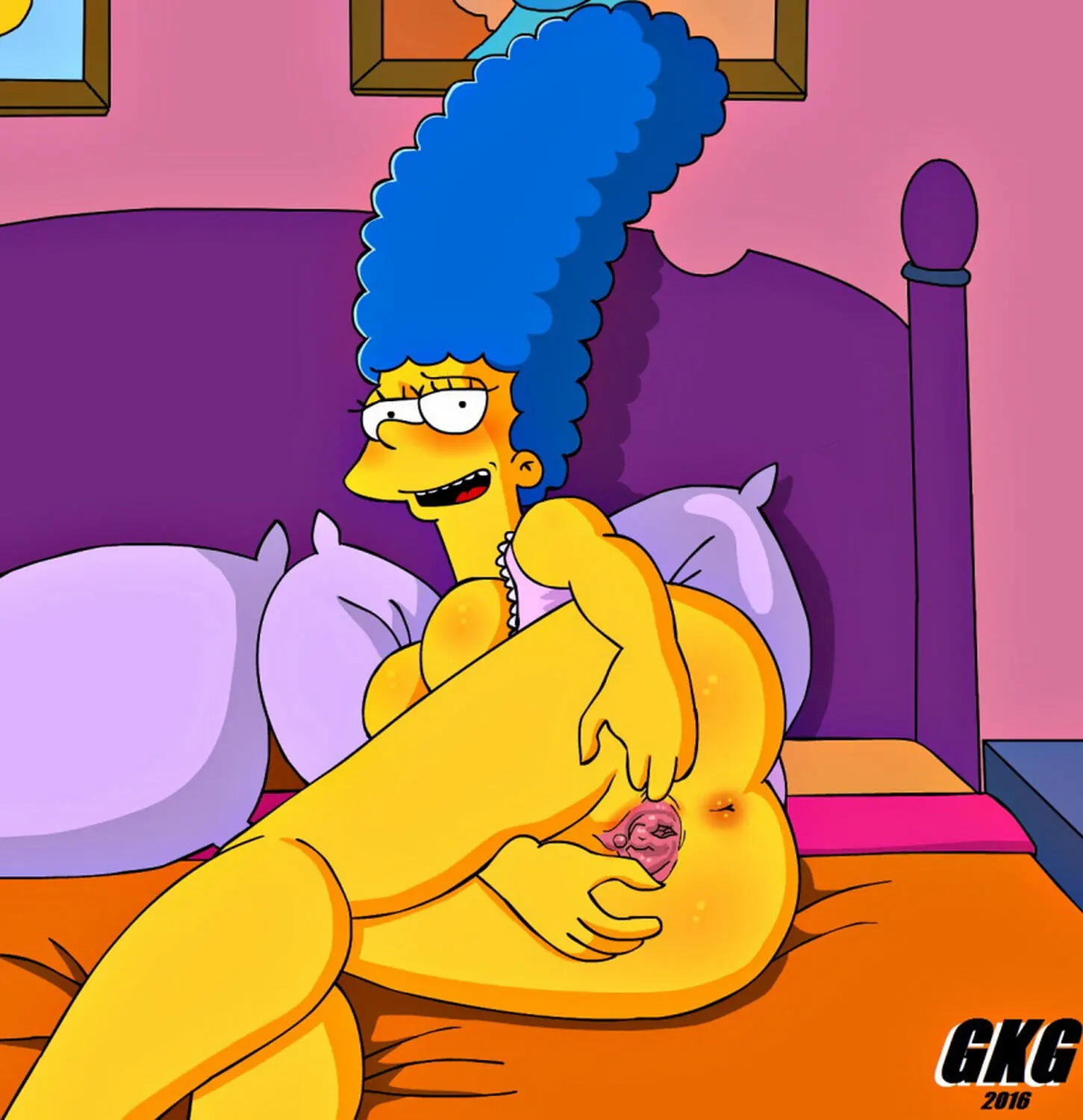 Marge Simpson Nude Tits Shaved Pussy